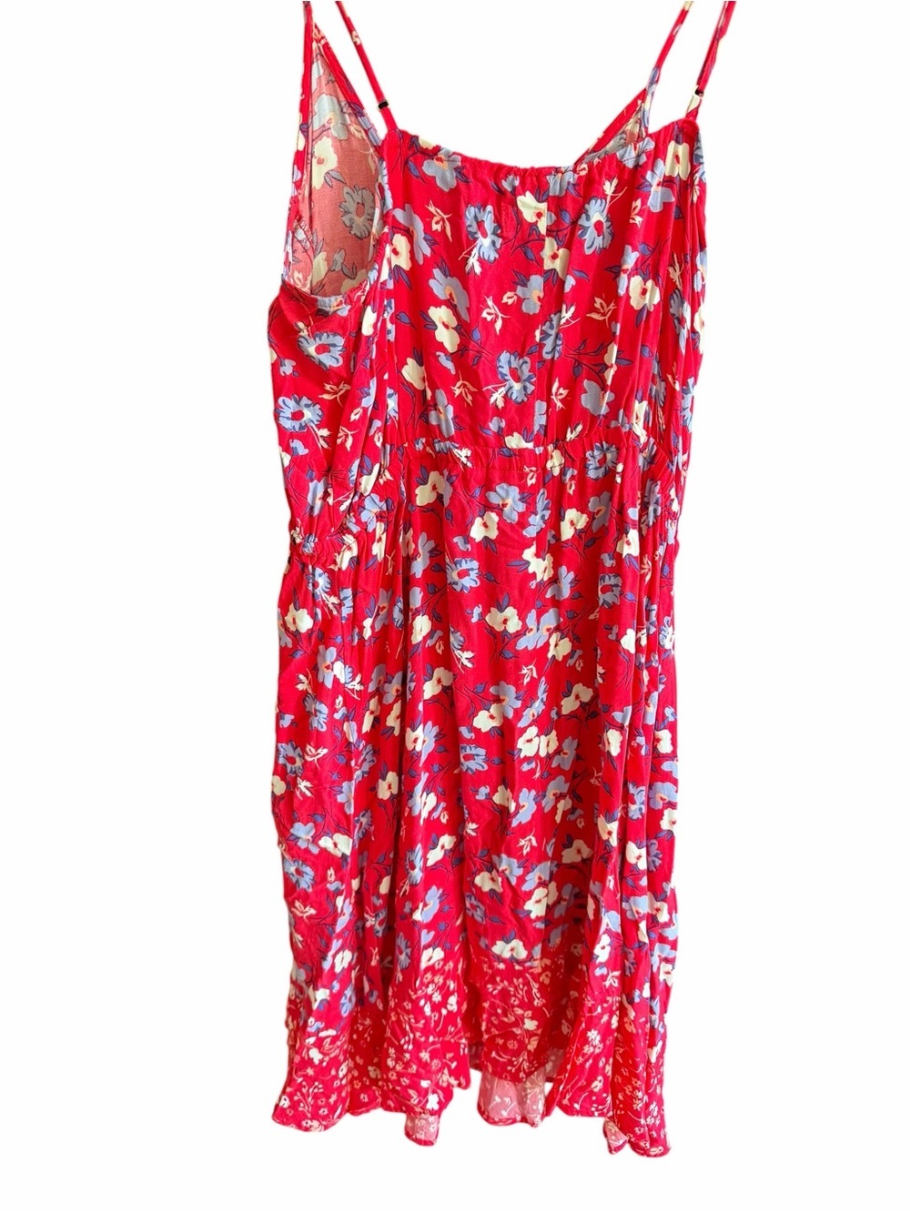 ABS Collection - Red Floral Spaghetti-Strap Sundress - Size Medium - Picture 6 of 8